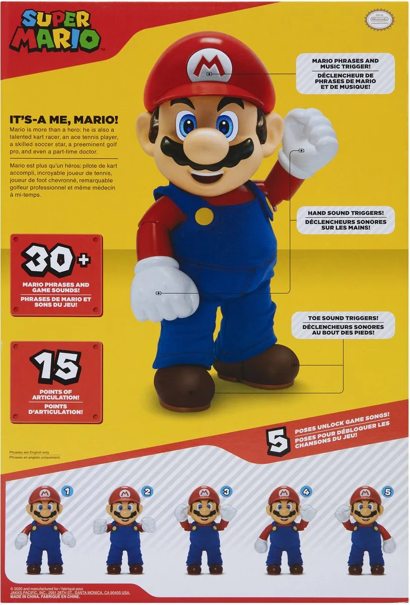 Nintendo Super Mario It's-A Me, Mario! Figuur 36cm - Multicolor