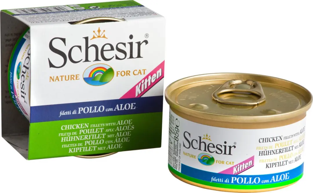 Schesir Kittenvoer Kip & Aloe Vera 85g