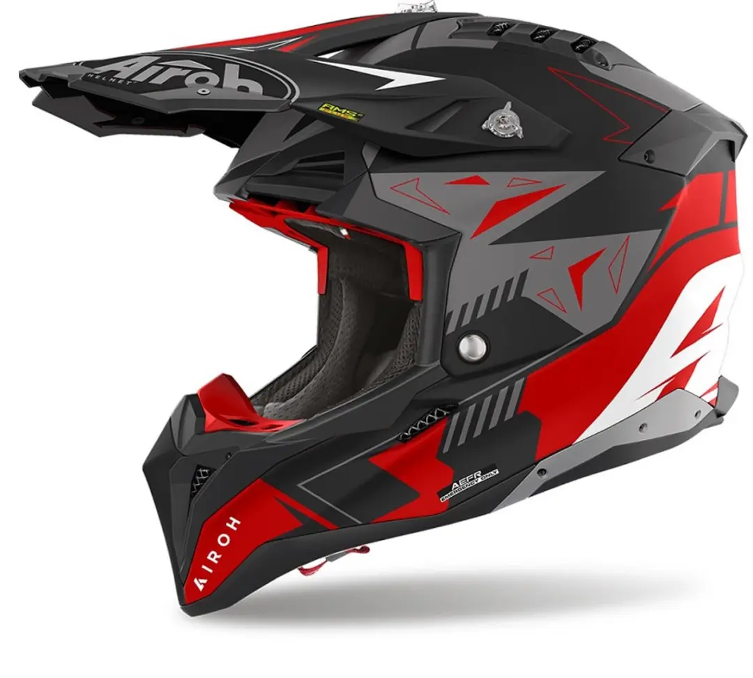 Airoh Aviator 3 Spin Rood Mat Offroad Helm