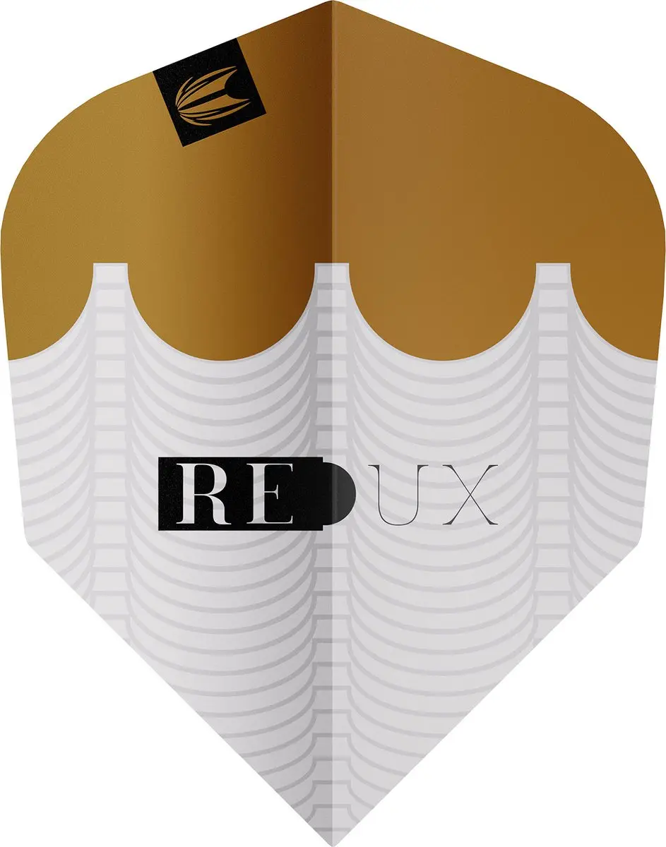 Target Redux Pro Ultra 3 Dart Flights - Goud/Wit - 3 Stuks - afbeelding 2 van 3
