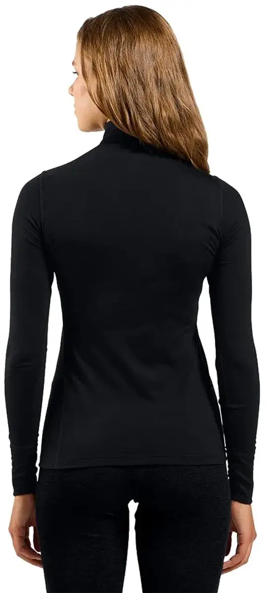 ODLO Dames Schildpadhals L/S Merino 2 Top - XS - Zwart - afbeelding 3 van 6