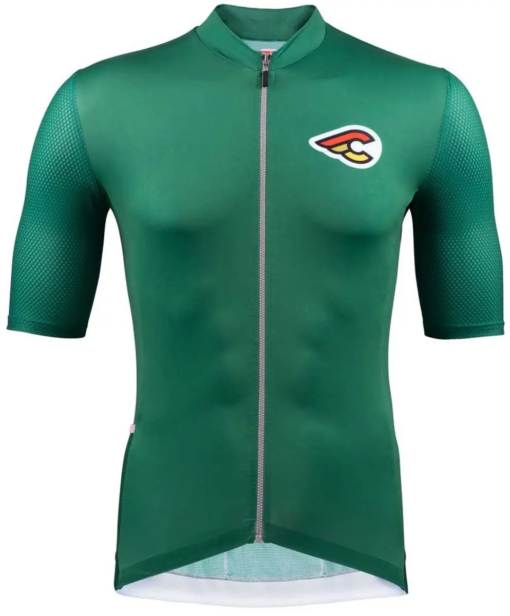Cinelli Tempo Mesh Korte Mouw Wielertrui Groen L Man