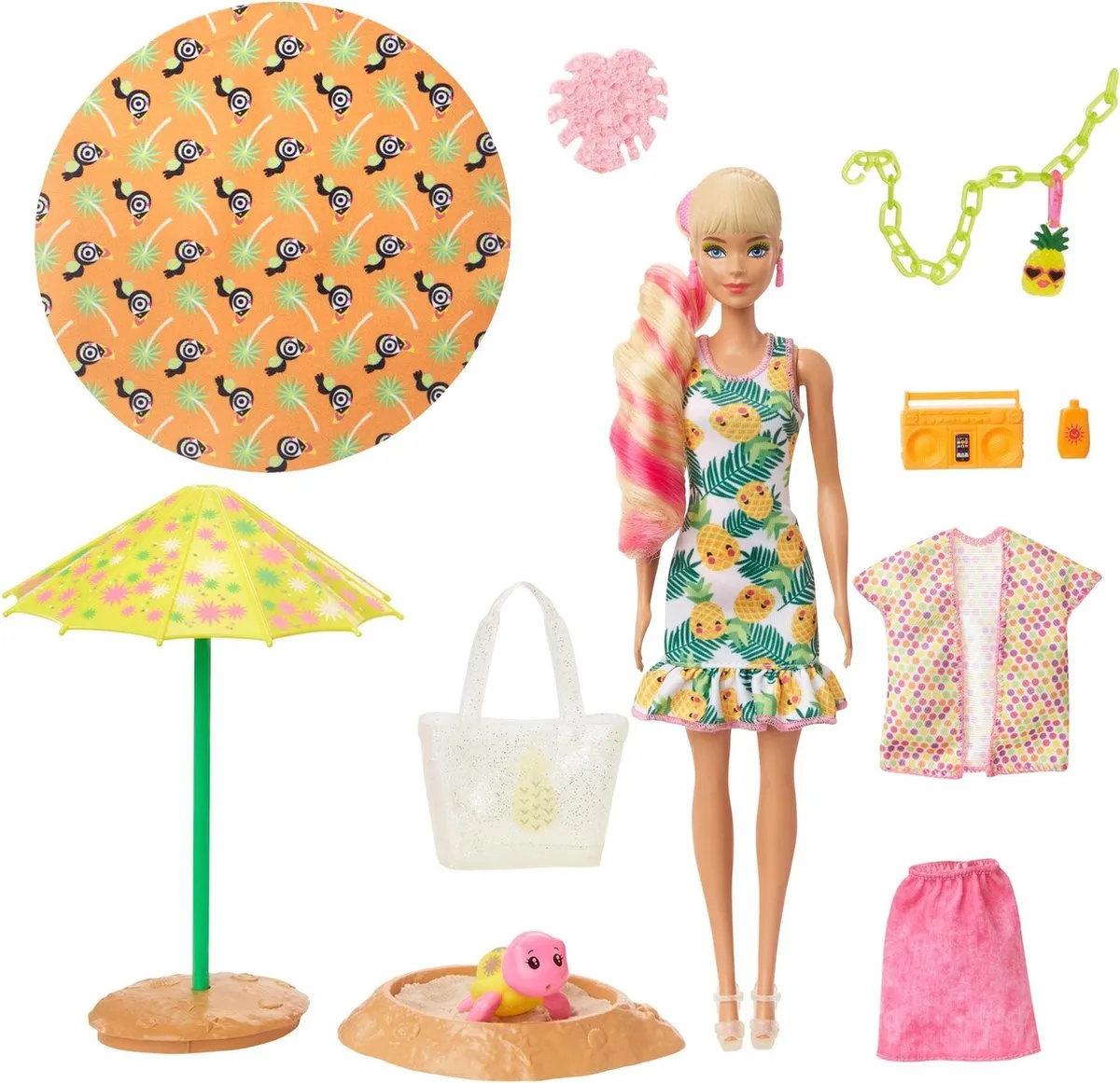 Barbie Color Reveal Ultimate Reveal Wave 3 Ananas - Blauw