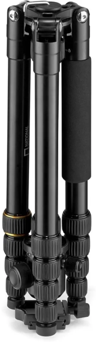 National Geographic Reis-Statief Aluminium - 5 Secties - Zwart
