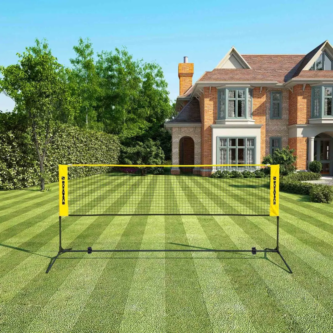 Songmics Badmintonnet 4m - Geel - Opvouwbaar 107-155cm - afbeelding 6 van 6