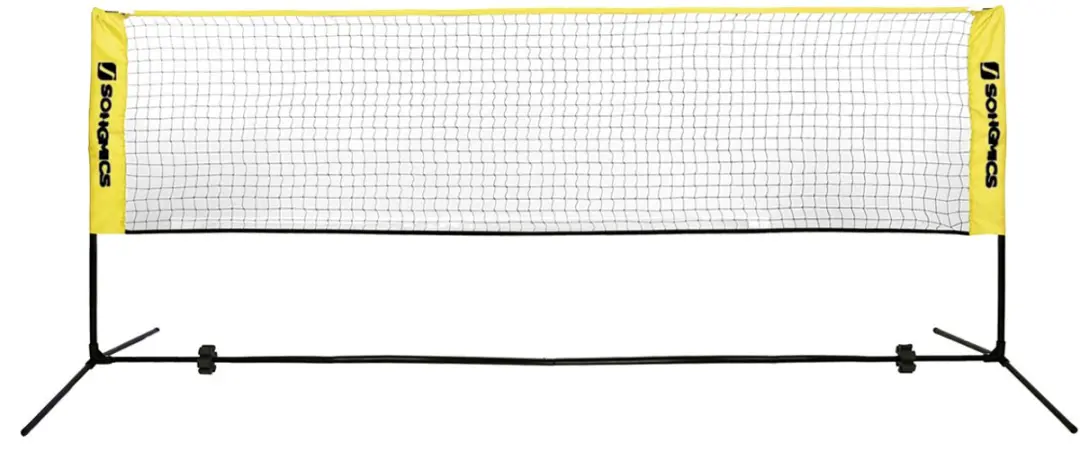 Songmics Badmintonnet 4m - Geel - Opvouwbaar 107-155cm - afbeelding 4 van 6