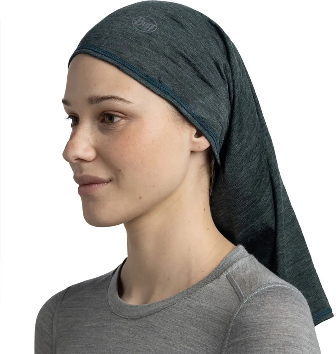 Buff Merino Lightweight Nekwarmer Multistripes Forest