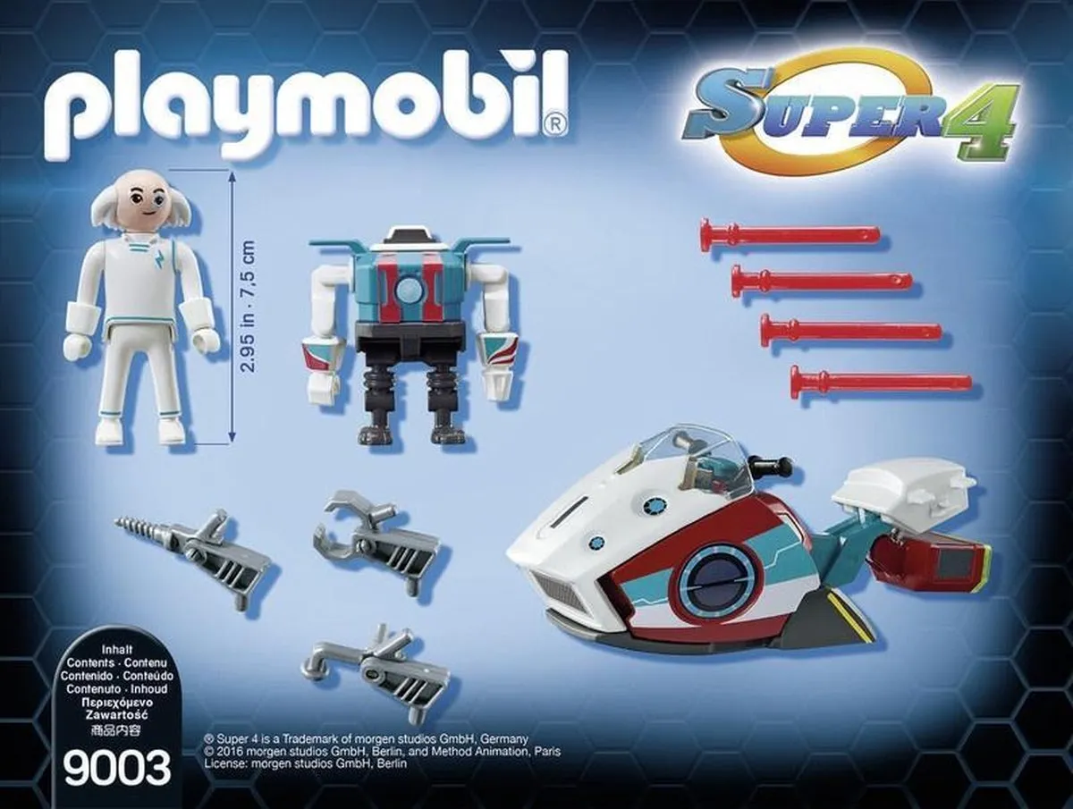 Playmobil Super 4 9003 Skyjet met Dr. X & Robot - afbeelding 6 van 6