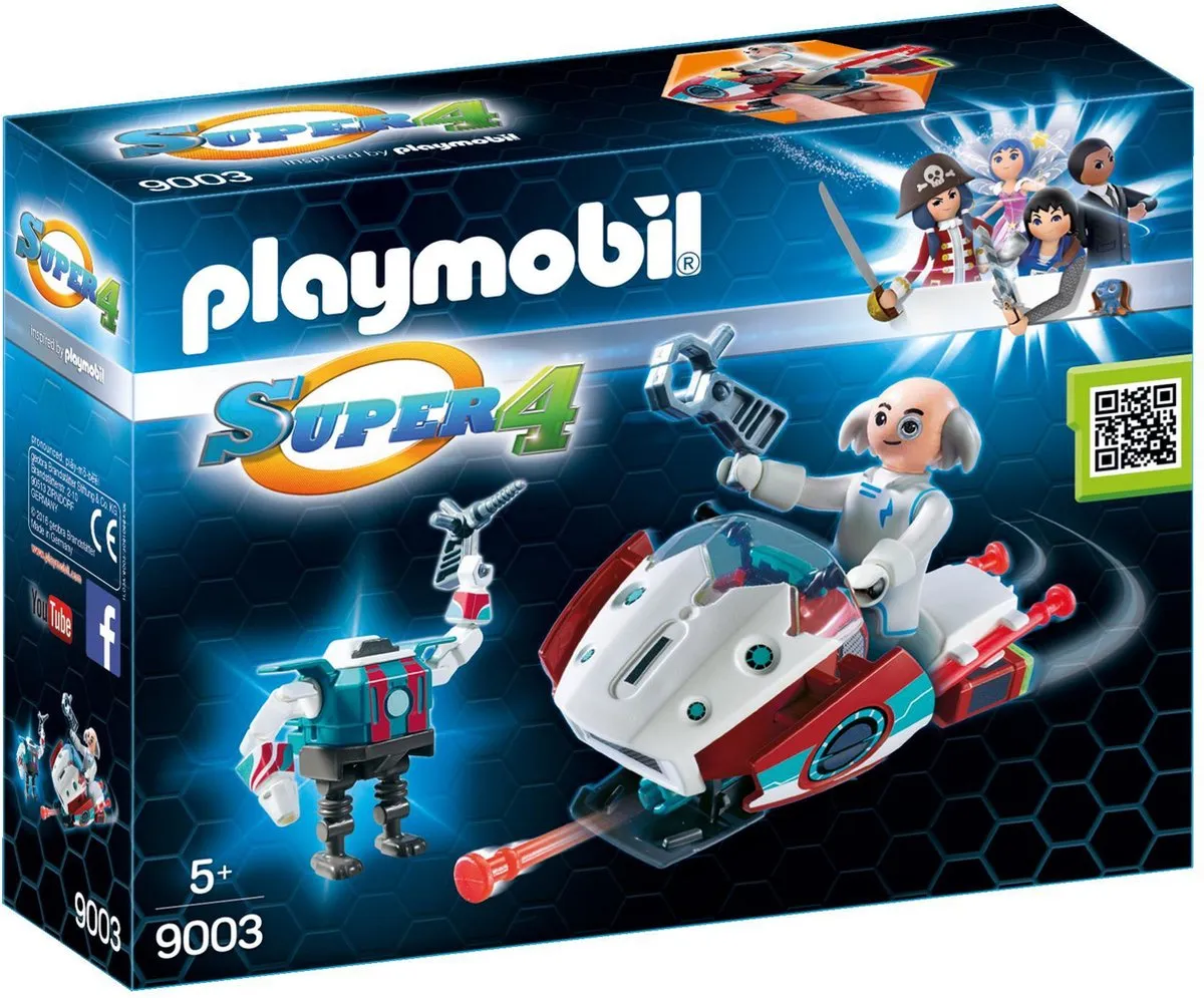 Playmobil Super 4 9003 Skyjet met Dr. X & Robot