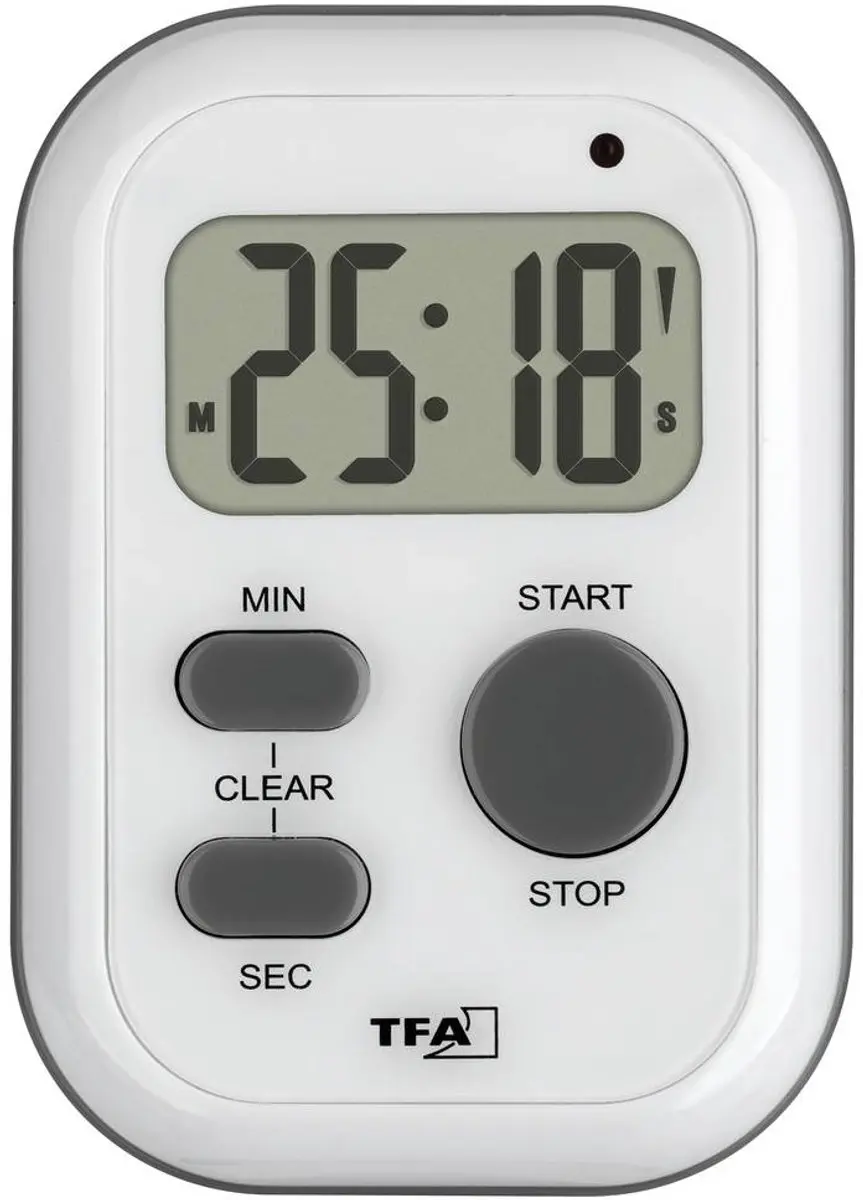 TFA Dostmann Digitaal Timer Wit - afbeelding 2 van 6