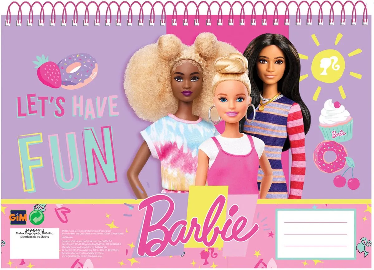 Barbie Schetsboek Let's Have Fun