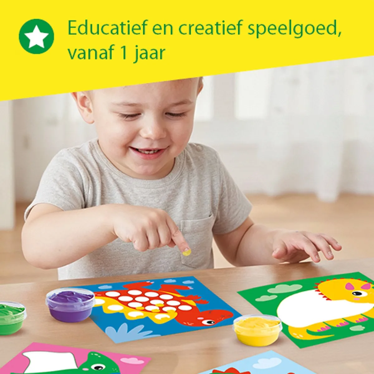 SES Creative My First Dinos Stippen met Vingerverf - 10 Platen