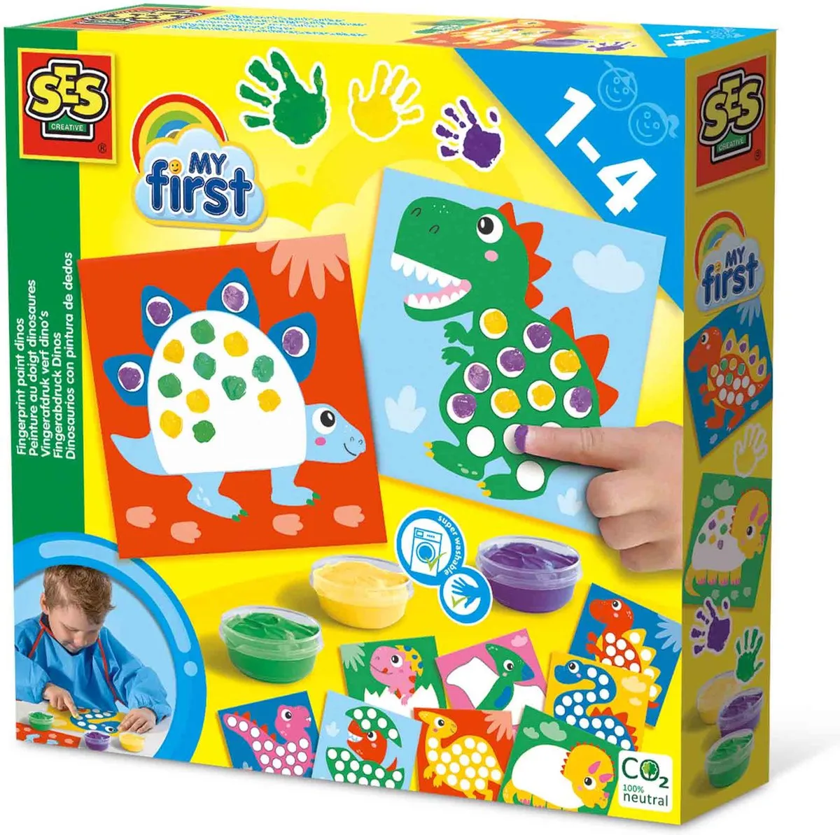 SES Creative My First Dinos Stippen met Vingerverf