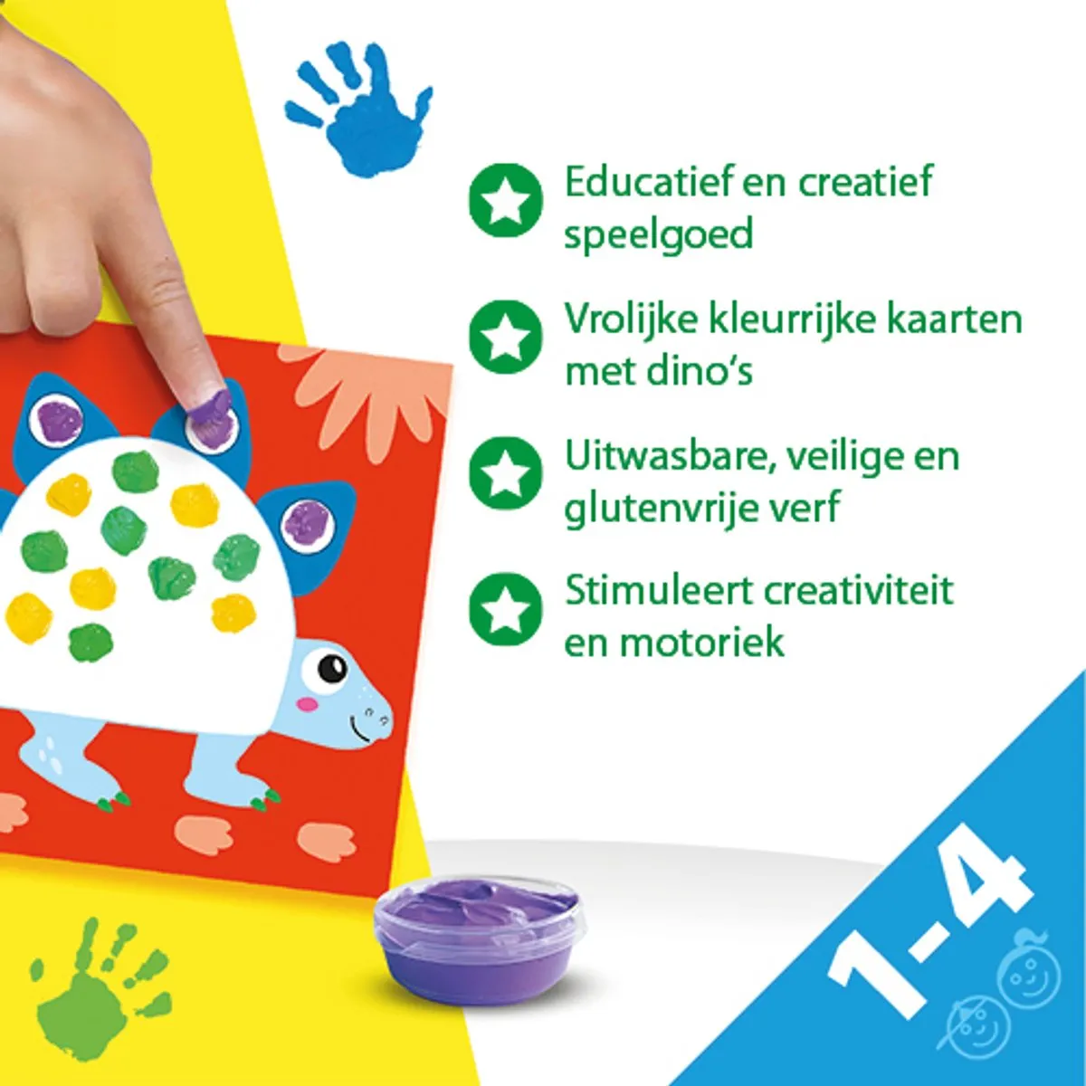 SES Creative My First Dinos Stippen met Vingerverf - 10 Platen
