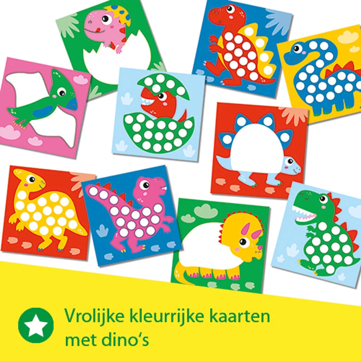 SES Creative My First Dinos Stippen met Vingerverf - 10 Platen
