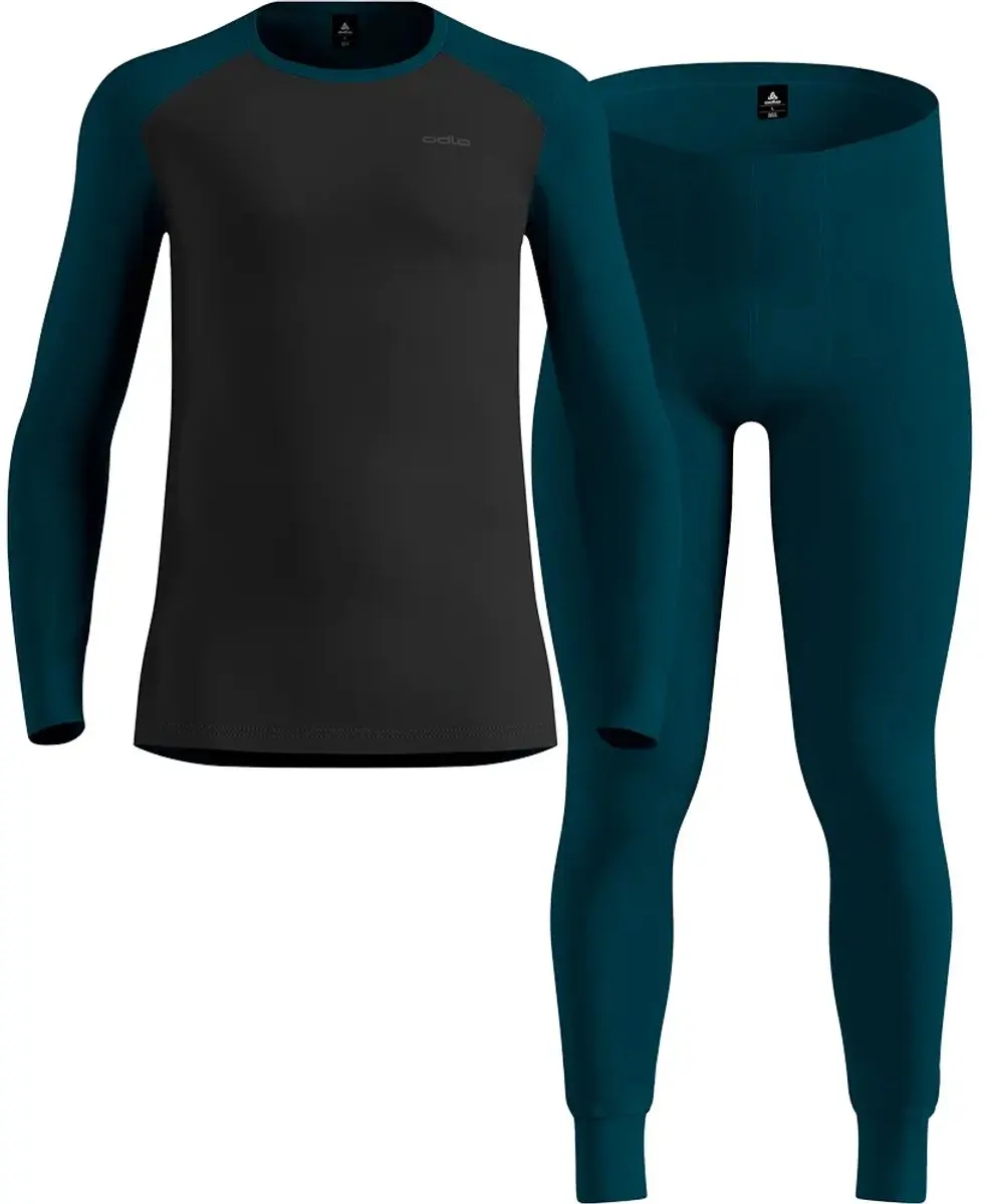 Odlo Active Warm Special Lange Mouwen Basislaagset Blauw L Man