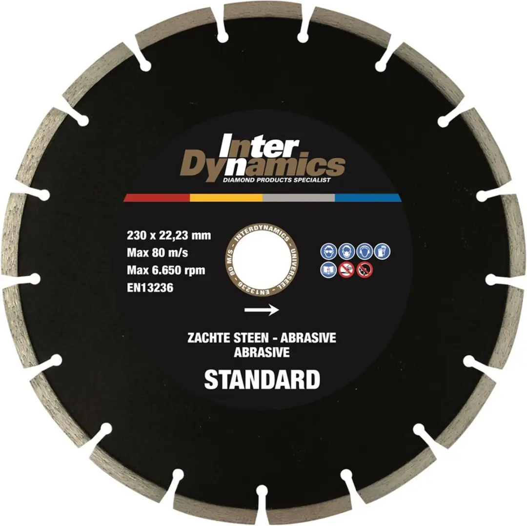 Interdynamics standard diamantdoorslijpschijf