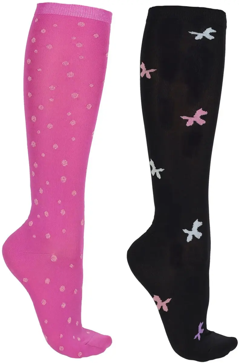 2 Paar Paardrijsokken QHP Isalyn Unicorn Dream