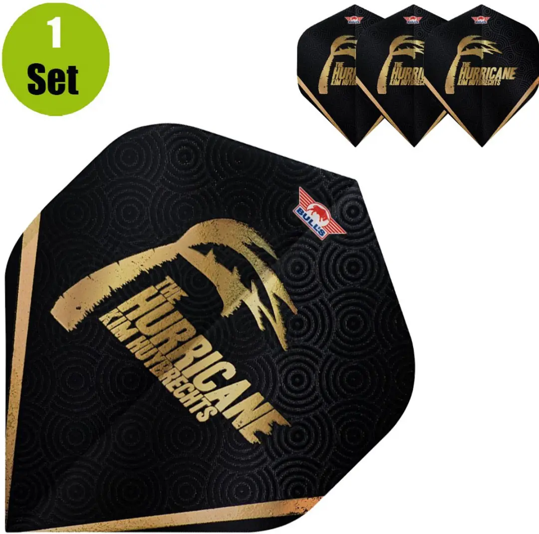 Bull's Kim Huybrechts E2 No.2 Black Dart Flights - afbeelding 3 van 3