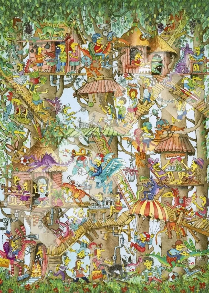 Heye Boomhutten Puzzel 1000 Stukken - Multicolor