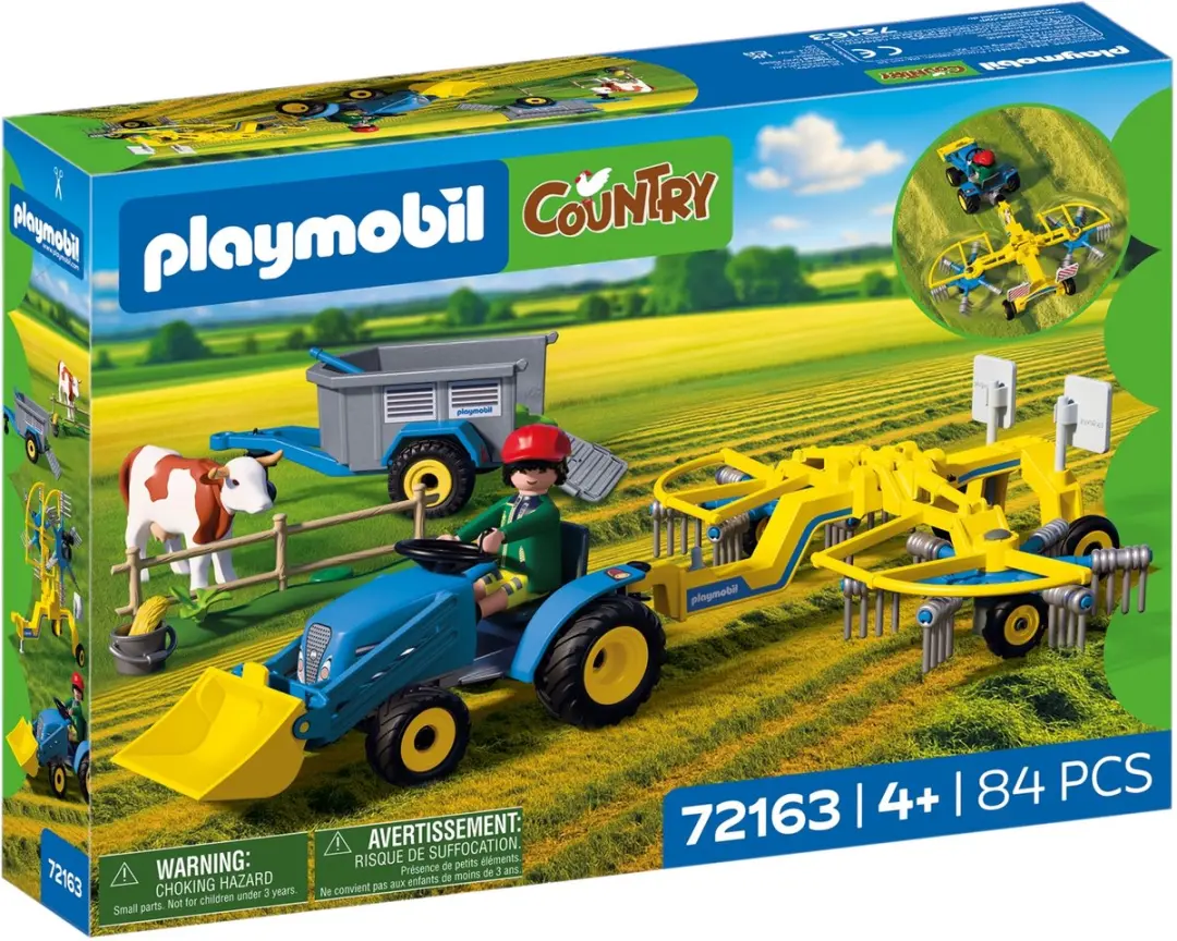 Playmobil Country Kleine Tractor met Hooimaaier