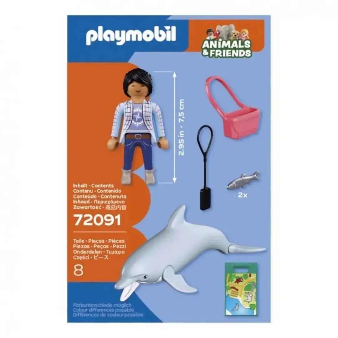 Playmobil 1010452 Speelset Zoo Dolfijn en bezoeker - Meerkleurig - afbeelding 6 van 6