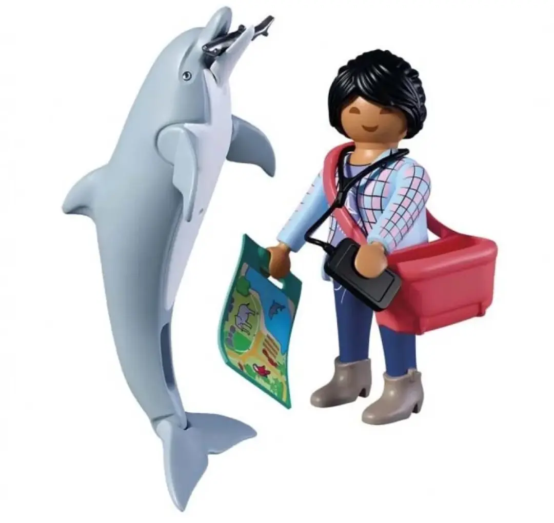 Playmobil 1010452 Speelset Zoo Dolfijn en bezoeker