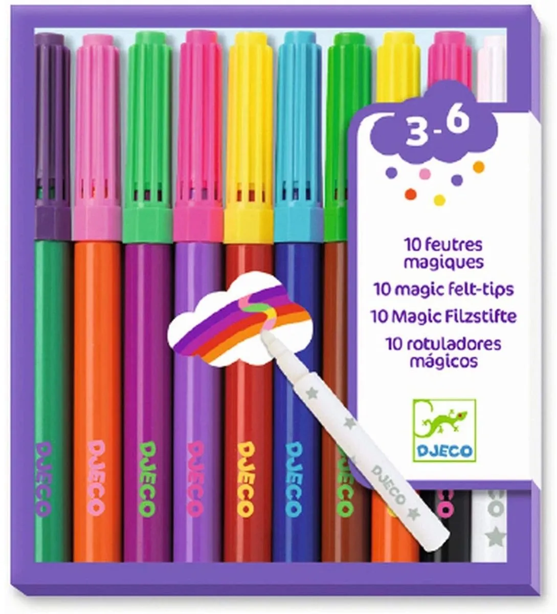 Djeco Magische Kleurstiften - 10 Stuks Multicolor - afbeelding 6 van 6