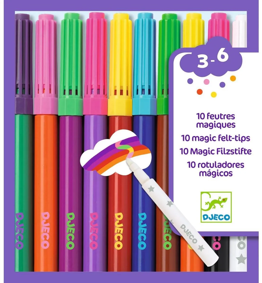 Djeco Magische Kleurstiften - 10 Stuks Multicolor