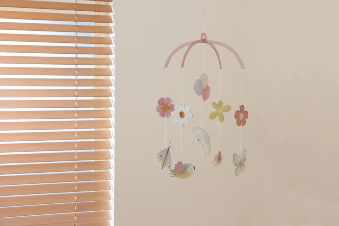 Little Dutch Flowers & Butterflies Kartonnen Mobiel - Roze - afbeelding 3 van 6