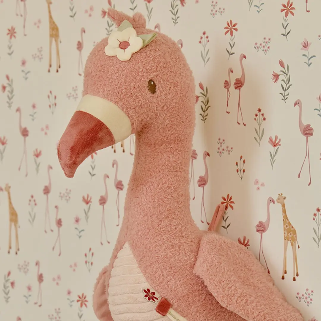 Little Dutch Safari Friends Dierenhoofd Flamingo - Roze - afbeelding 2 van 6