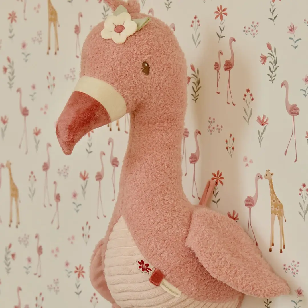 Little Dutch Safari Friends Dierenhoofd Flamingo - Roze - afbeelding 4 van 6