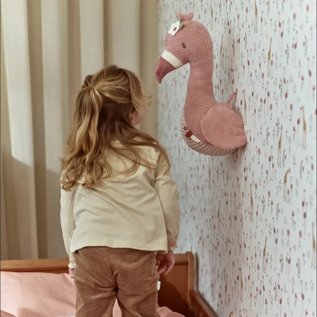 Little Dutch Safari Friends Dierenhoofd Flamingo - Roze - afbeelding 3 van 6