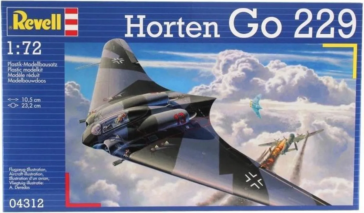 Revell Horten Go-229 Modelbouwpakket 1:72 - 70 Onderdelen - Multi