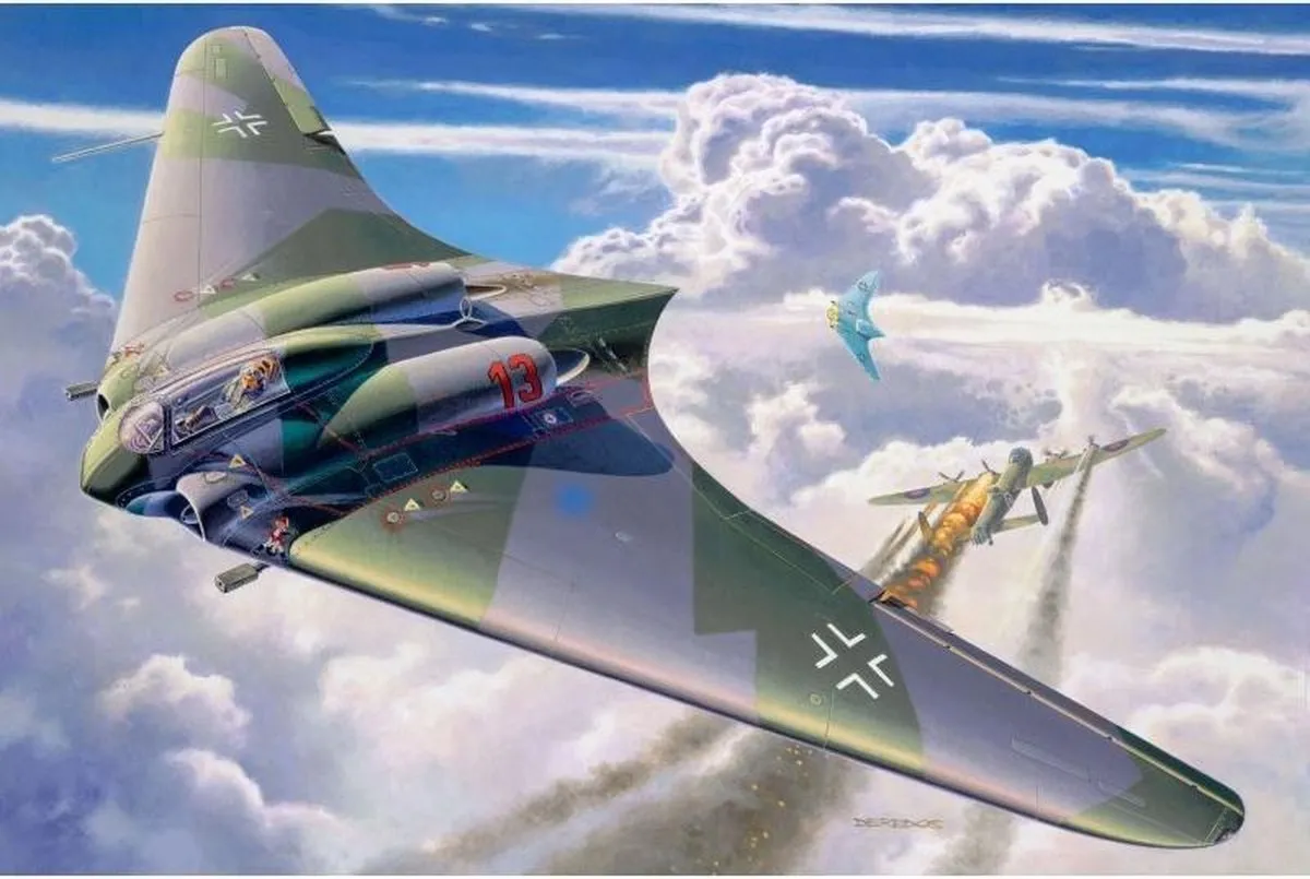 Revell Horten Go-229 Modelbouwpakket 1:72 - 70 Onderdelen - Multi