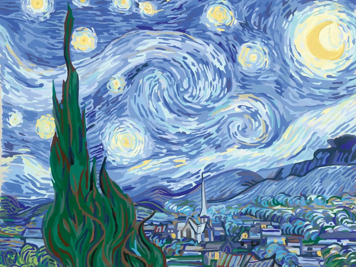Ravensburger The Starry Night Schilderen op nummer - Meerkleurig