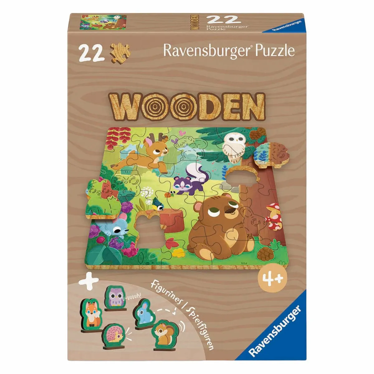 Ravensburger Houten Legpuzzel Bosdieren 22 Stuks