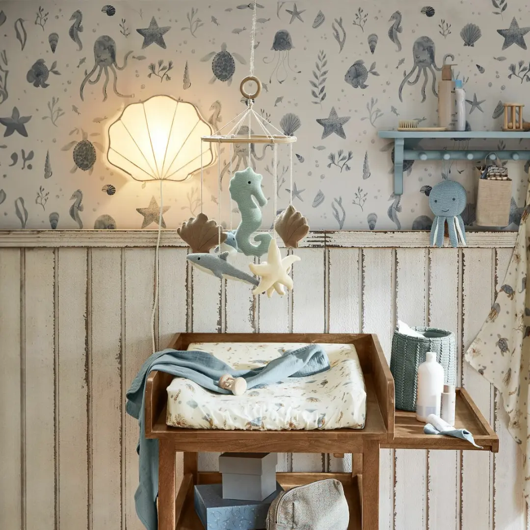 Loberon Mobiel Twinkledream - Beige/Bruin/Blauw - afbeelding 3 van 4