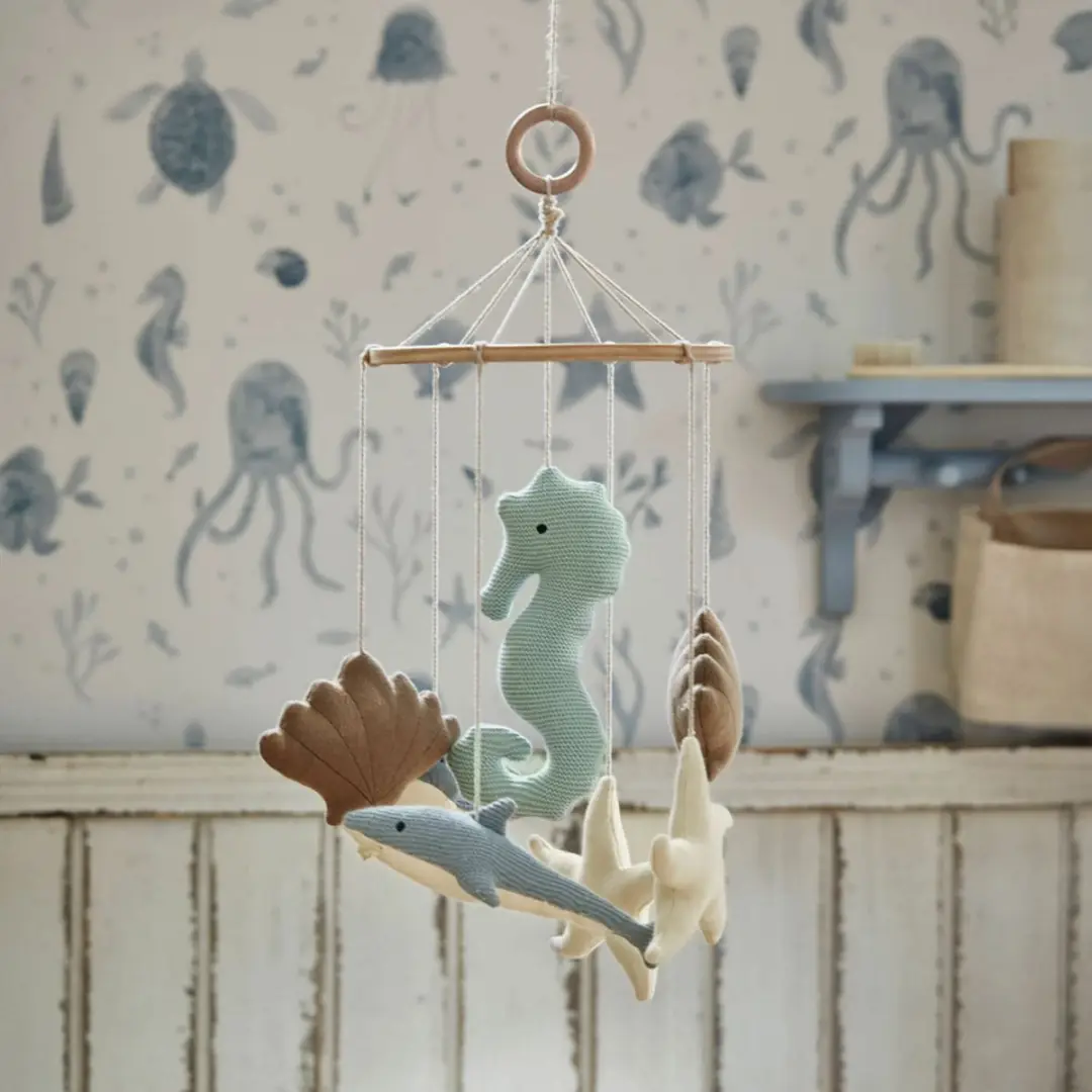 Loberon Mobiel Twinkledream - Beige/Bruin/Blauw - afbeelding 2 van 4