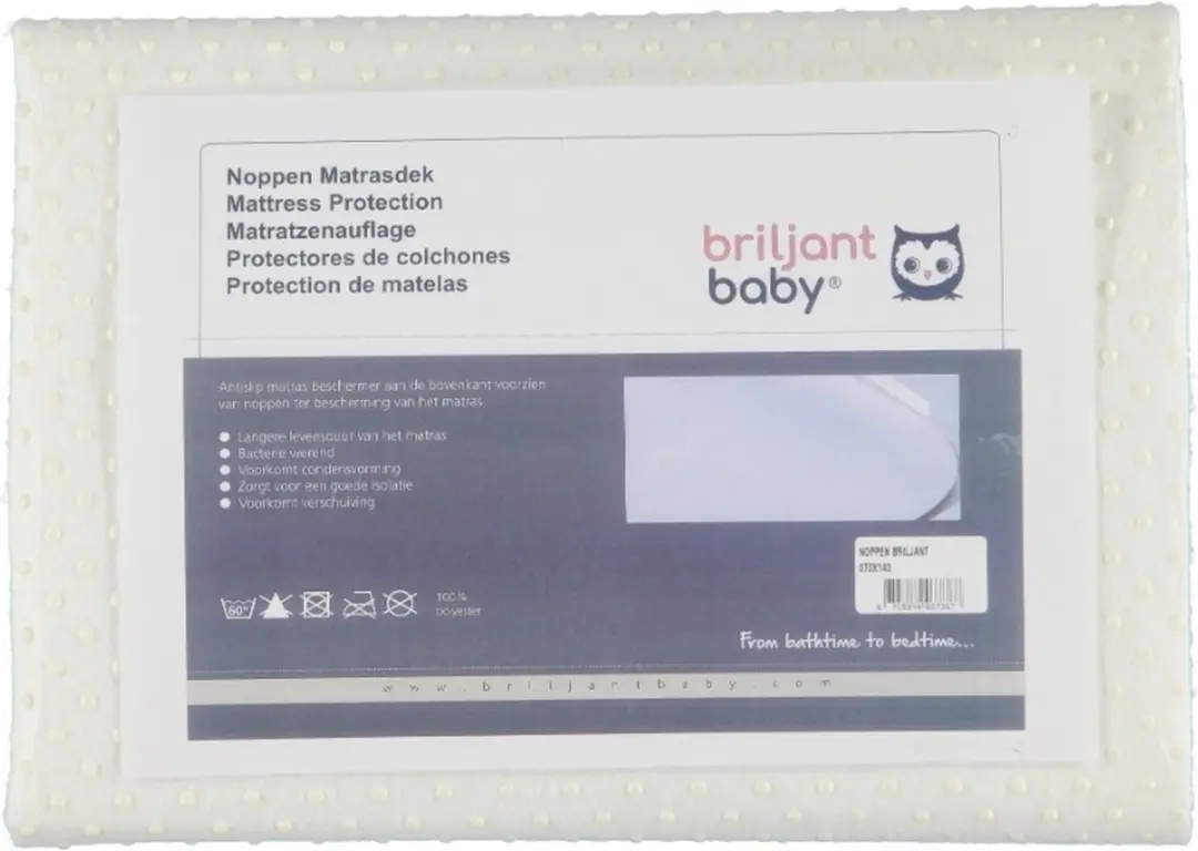 Briljant Baby Matrasonderlegger 60x120 - Ledikant - Wit - afbeelding 6 van 6