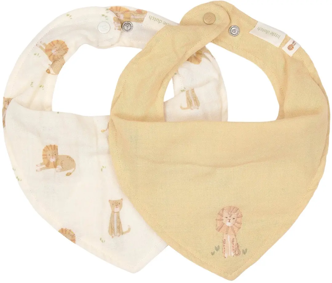 Little Dutch Safari Leo Bandana - Geel - 2 Stuks - afbeelding 2 van 2