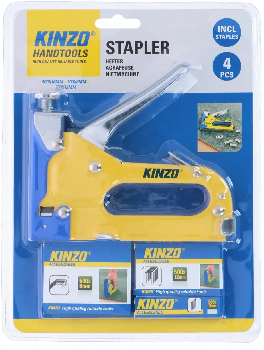 Kinzo Tacker DS79439 Nietmachine - 1500 Spijkers/Nieten - Vloerbedekking & Hout - afbeelding 5 van 6
