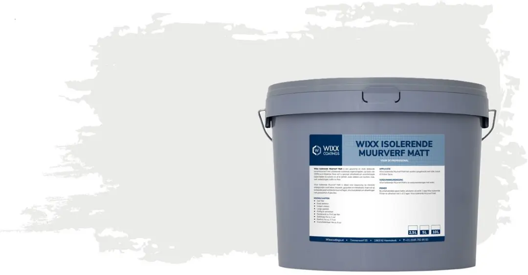 Wixx Isolerende Muurverf Matt 5L - RAL 9003 Signaalwit