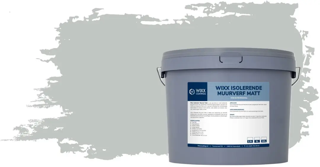 Wixx Isolerende Muurverf Matt 5L - RAL 7035 Lichtgrijs