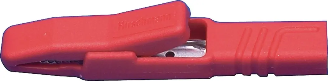 GEISOLEERDE KROKODILLENKLEM 4mm / ROOD (AK 25) (HM3411)