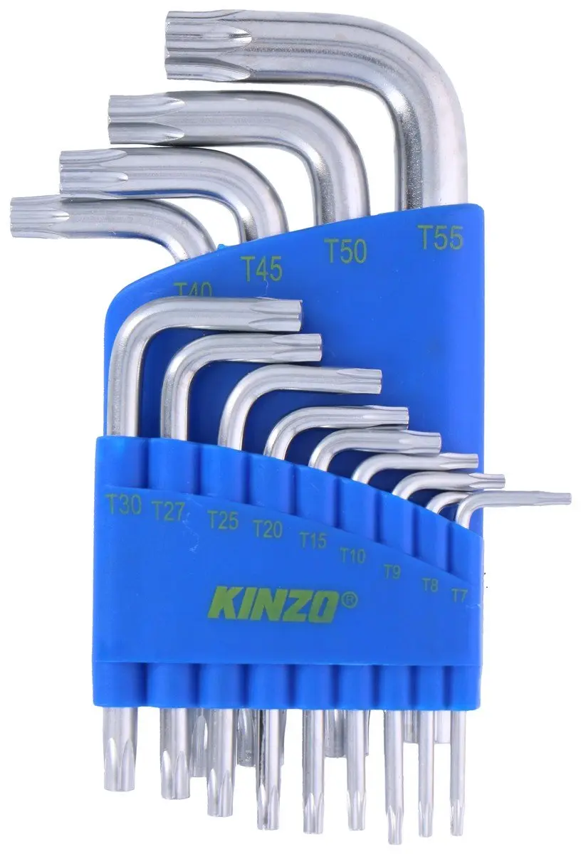 Kinzo Torx Inbussleutelset 13-delig T7-T55 - Magnetisch RVS - afbeelding 2 van 3
