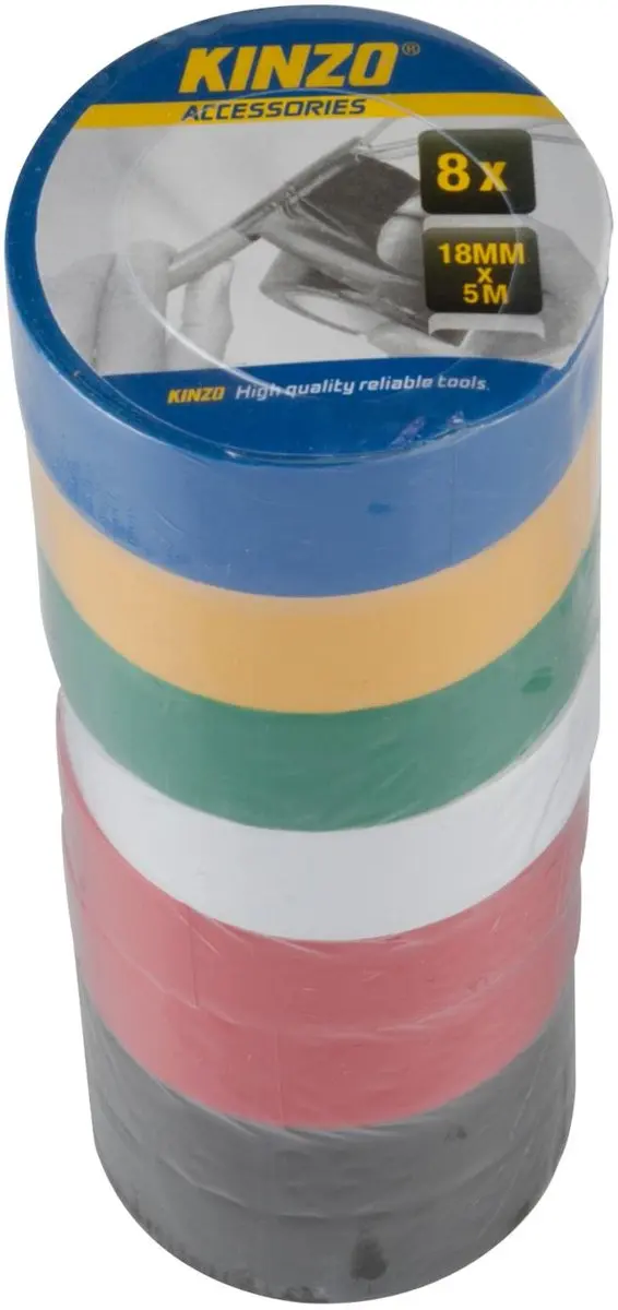 Kinzo 5 m x 18 mm plakband (sojaproteïneoleaat, set