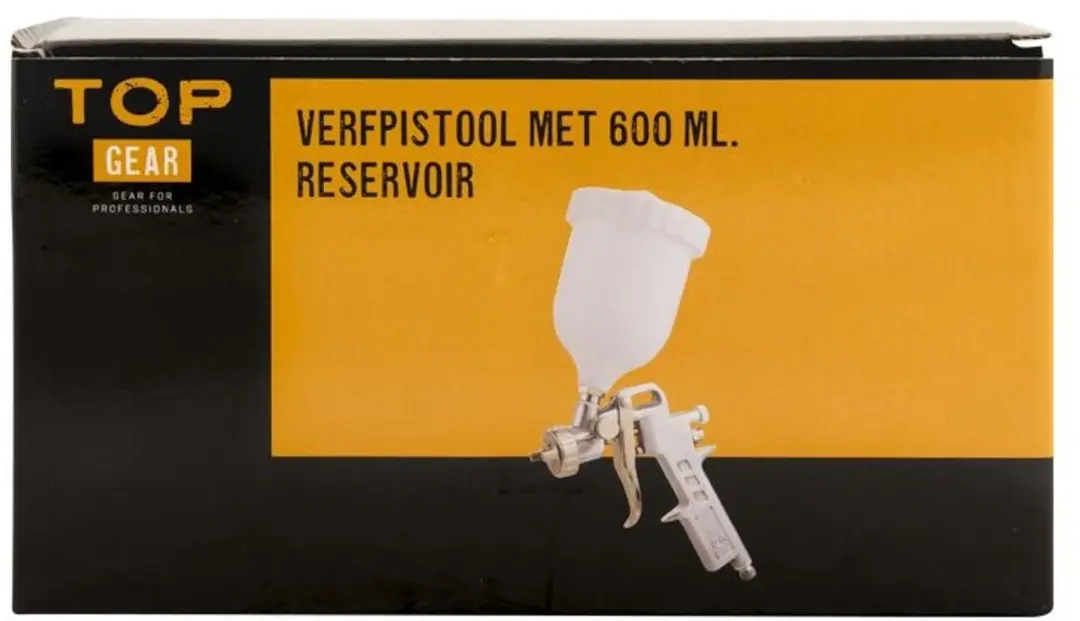 Topgear Verfpistool met 600 ml reservoir