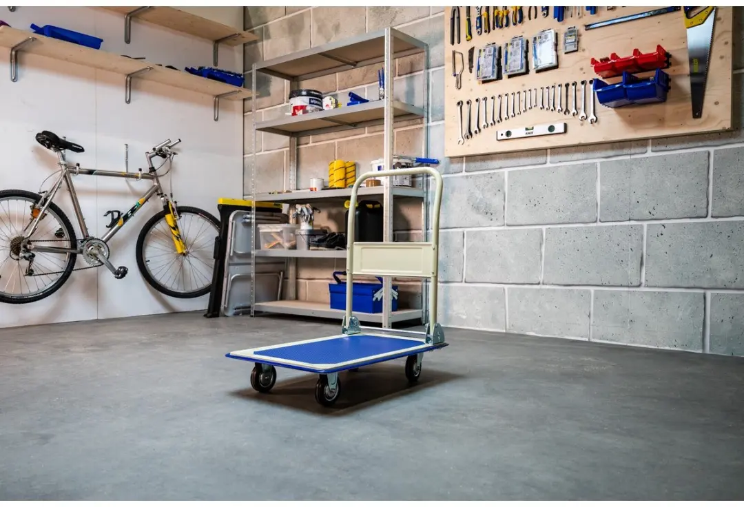 Kinzo Platformwagen Blauw - 150kg - inklapbaar - afbeelding 6 van 6