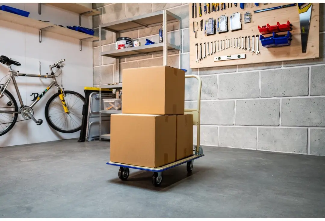 Kinzo Platformwagen Blauw - 150kg - inklapbaar - afbeelding 2 van 6